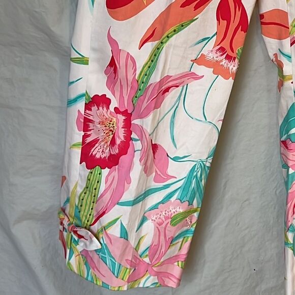 JADE Melody Tam ladies floral capri pants size 8 - Picture 3 of 9